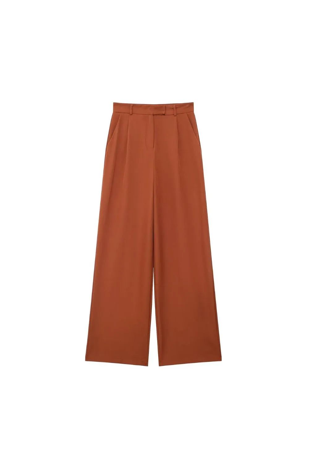 'Madeline' Pleated High-Waist Wide-Leg Pants