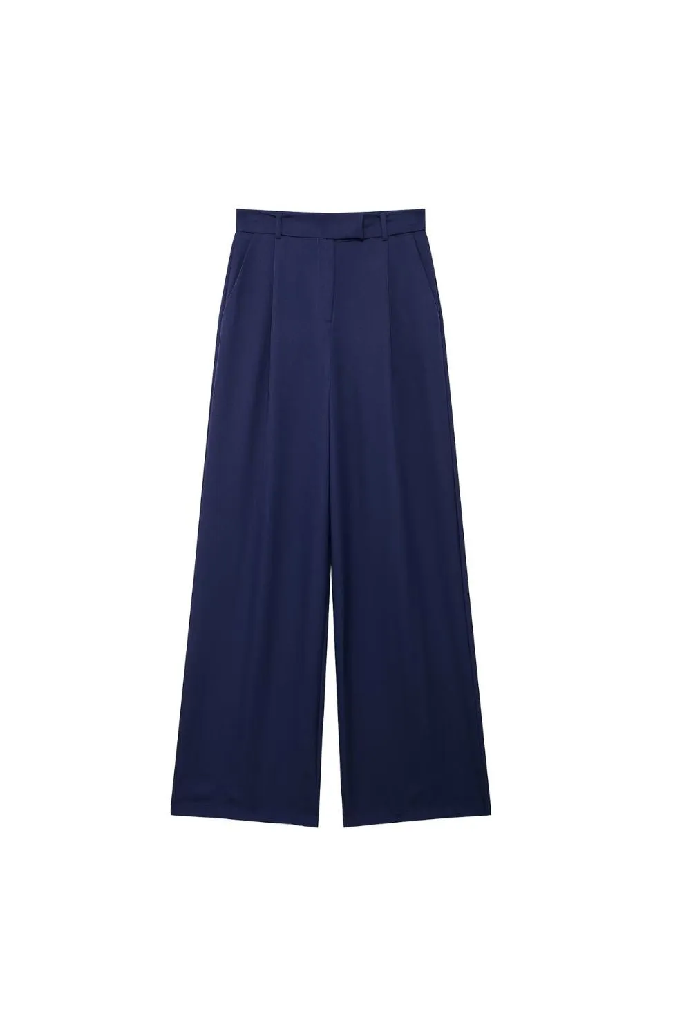 'Madeline' Pleated High-Waist Wide-Leg Pants