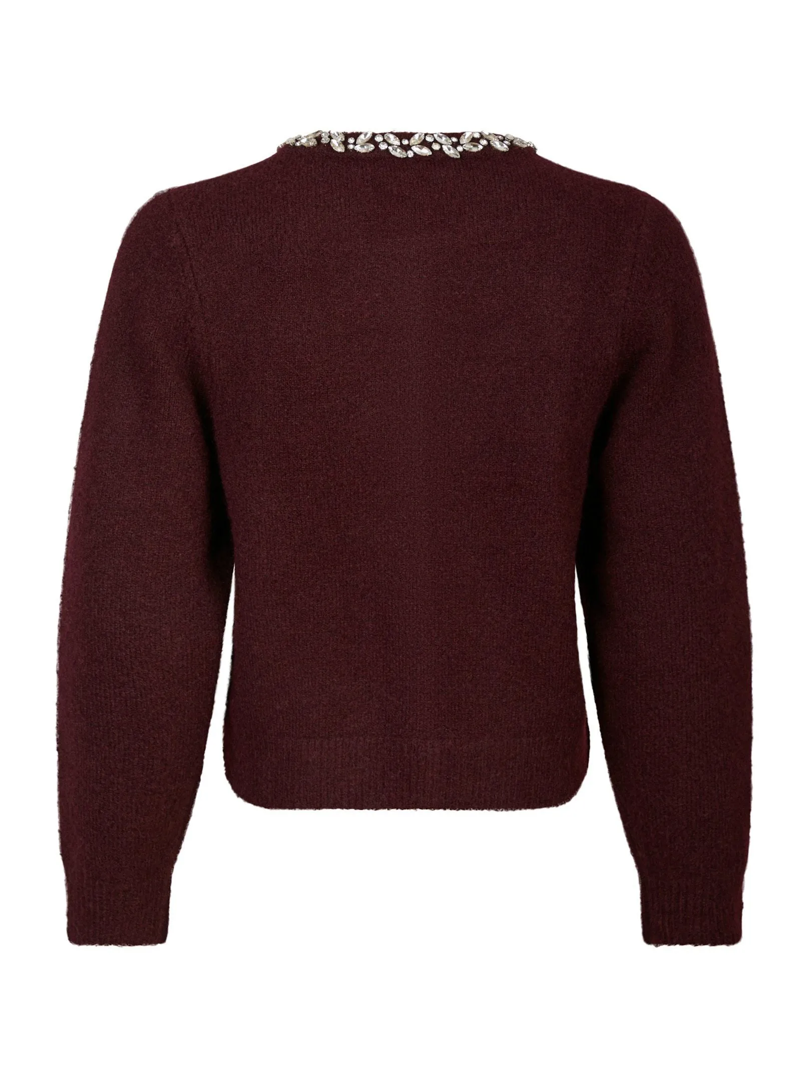 Marie Stone Knit Cardigan - Wine