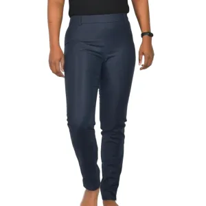 Max Mara Ankle Zip Pants Blue Navy Mid Rise All Seasons Trousers Dress Slim Size 2
