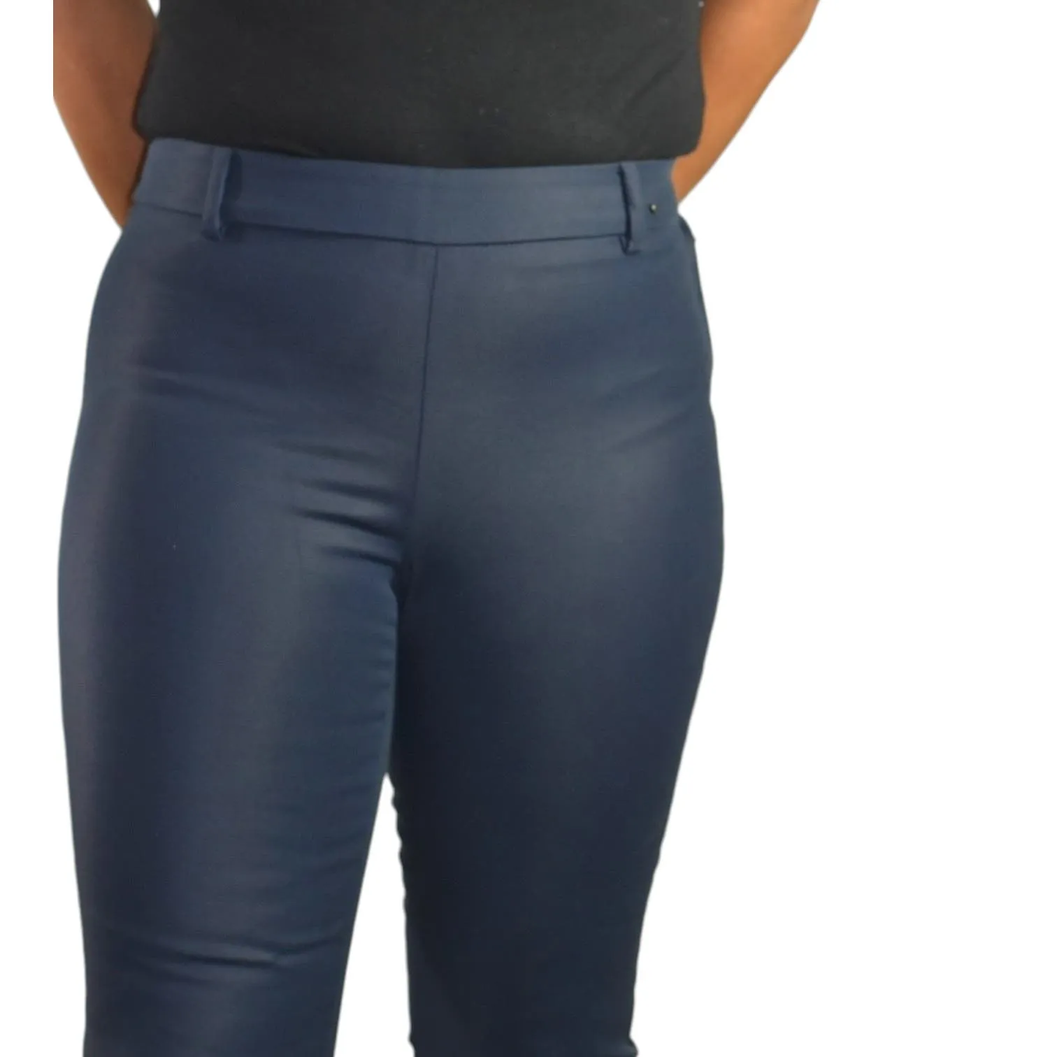 Max Mara Ankle Zip Pants Blue Navy Mid Rise All Seasons Trousers Dress Slim Size 2