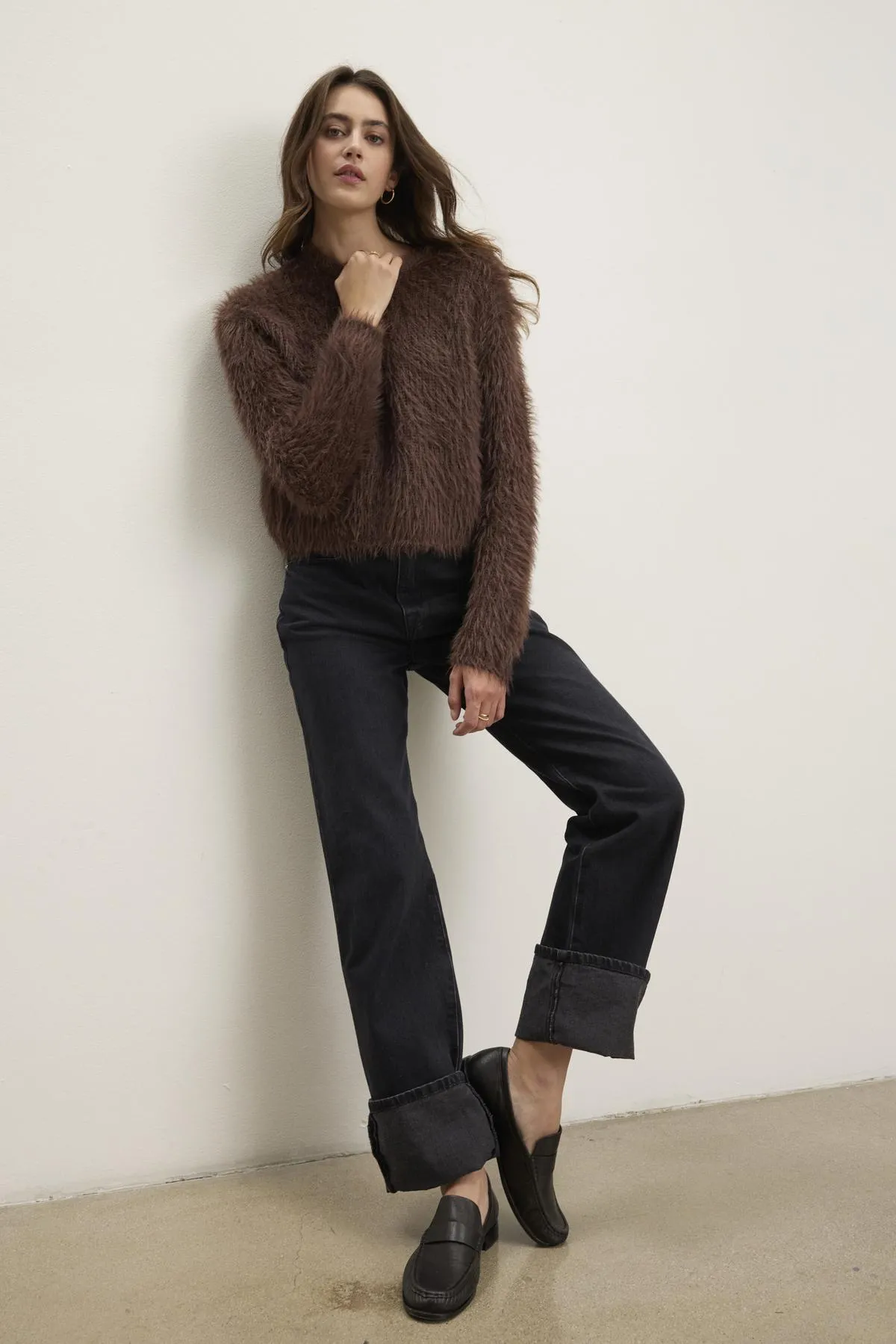 MAYLIE FEATHER YARN SWEATER