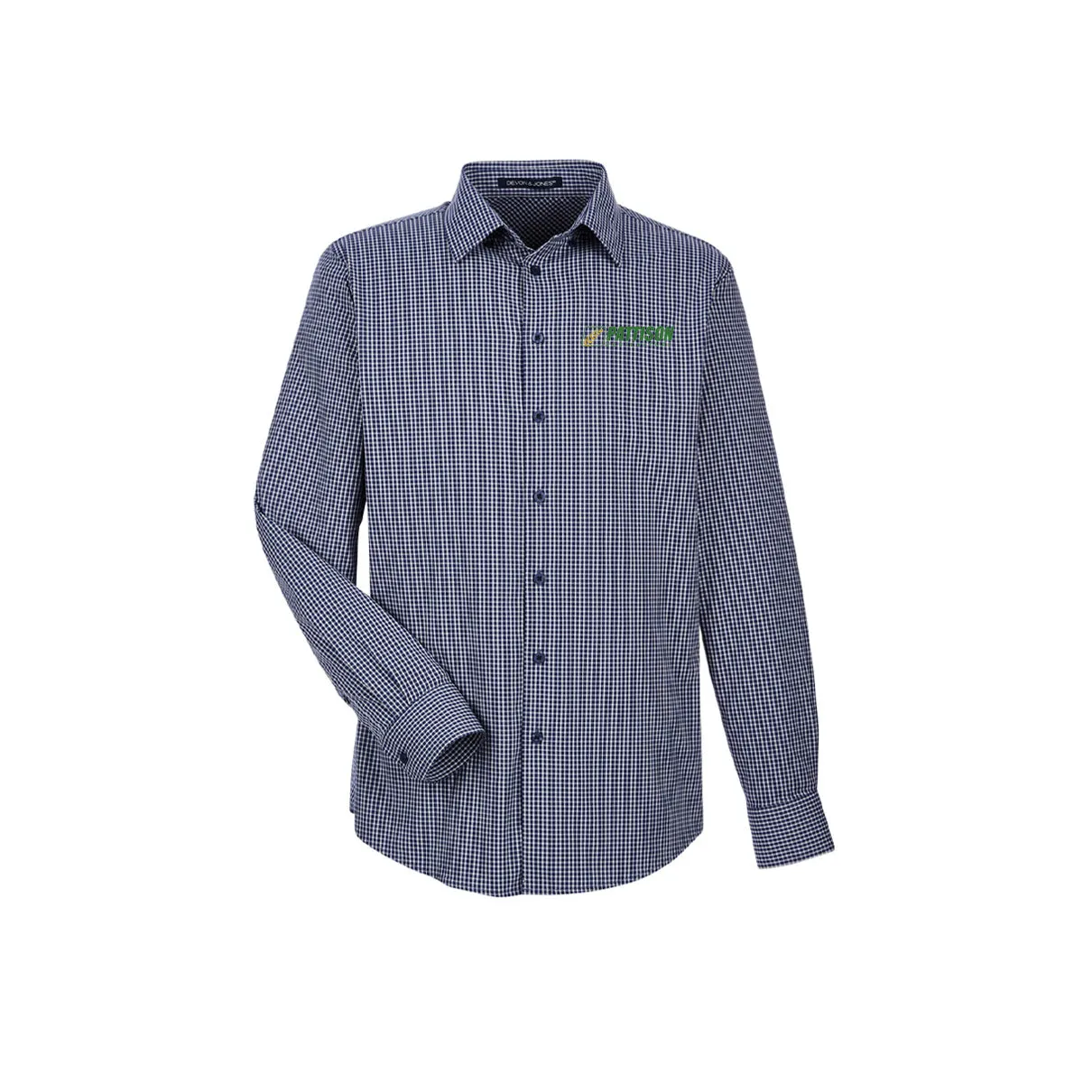 Men's Devon & Jones CrownLux Performance™ Tonal Mini Check
