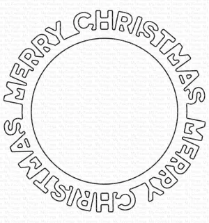 Merry Christmas Circle Frame Die-namics