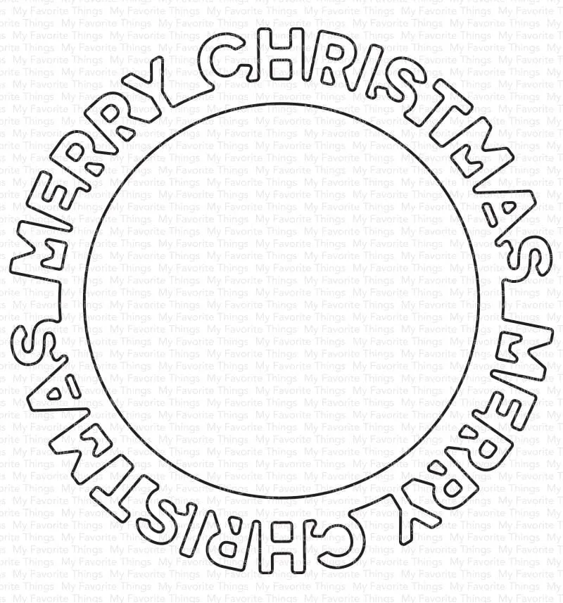 Merry Christmas Circle Frame Die-namics