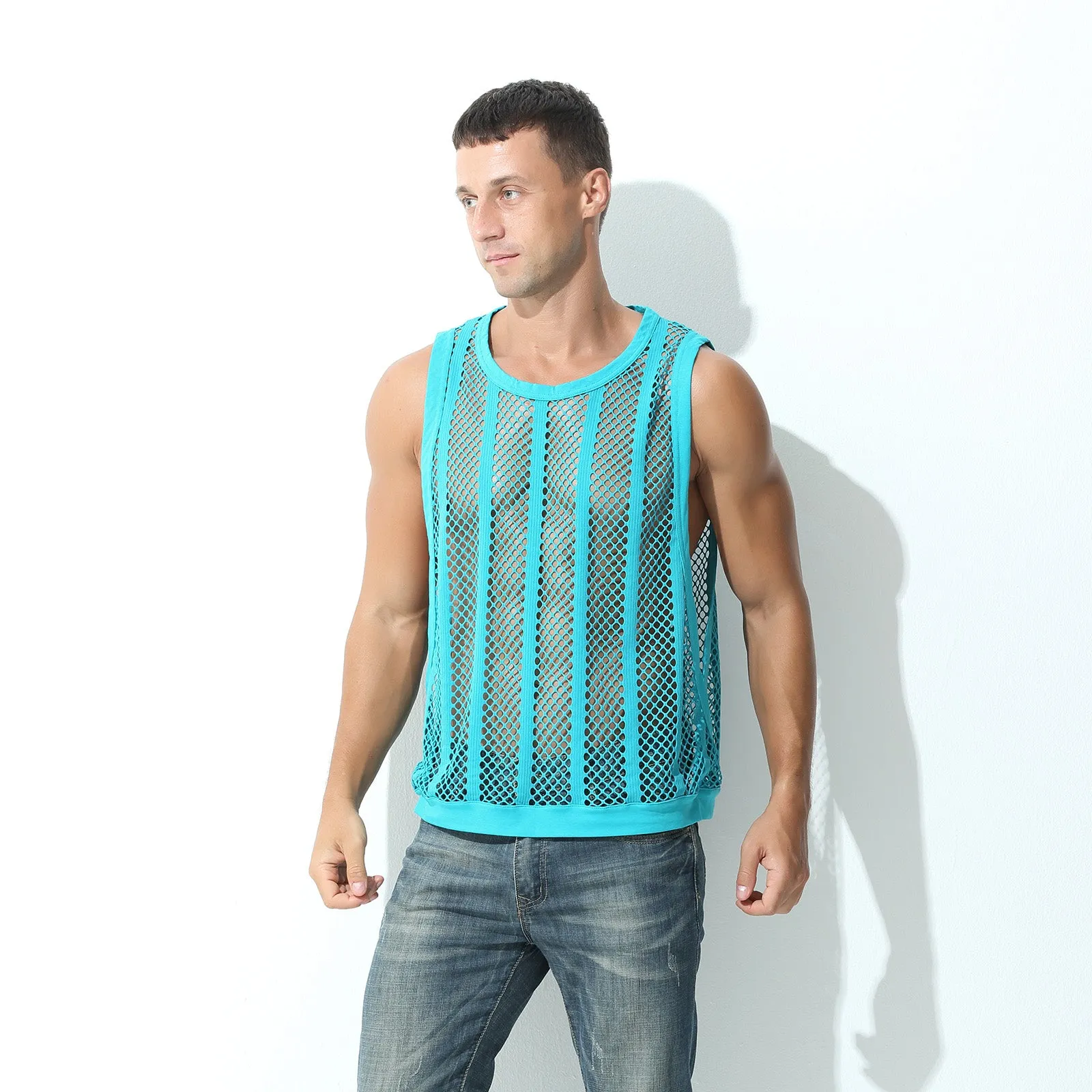 Mesh Sheer Fishnet Tank Top
