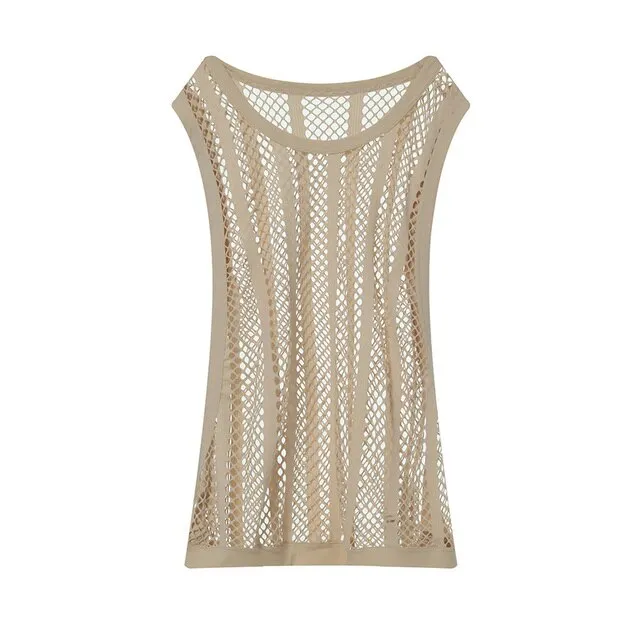 Mesh Sheer Fishnet Tank Top