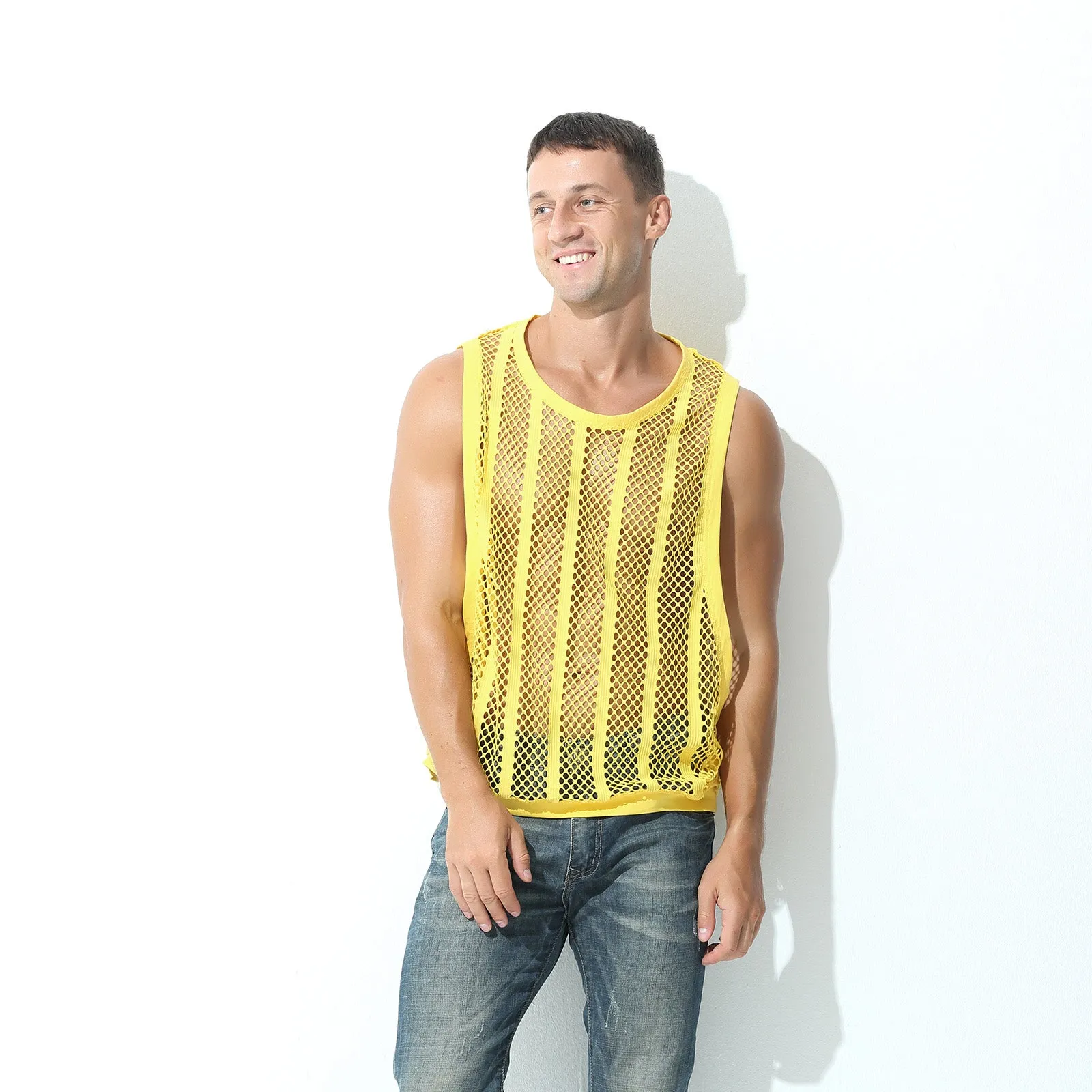 Mesh Sheer Fishnet Tank Top