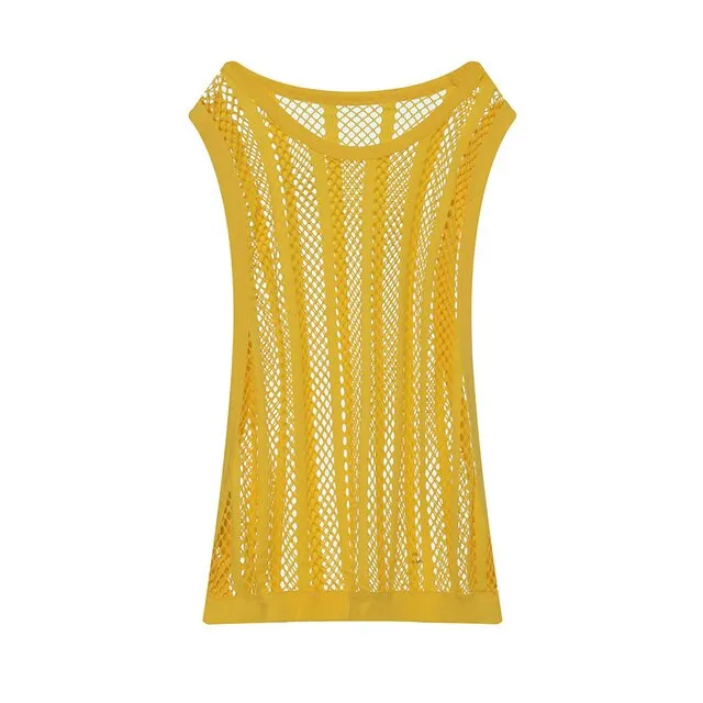 Mesh Sheer Fishnet Tank Top