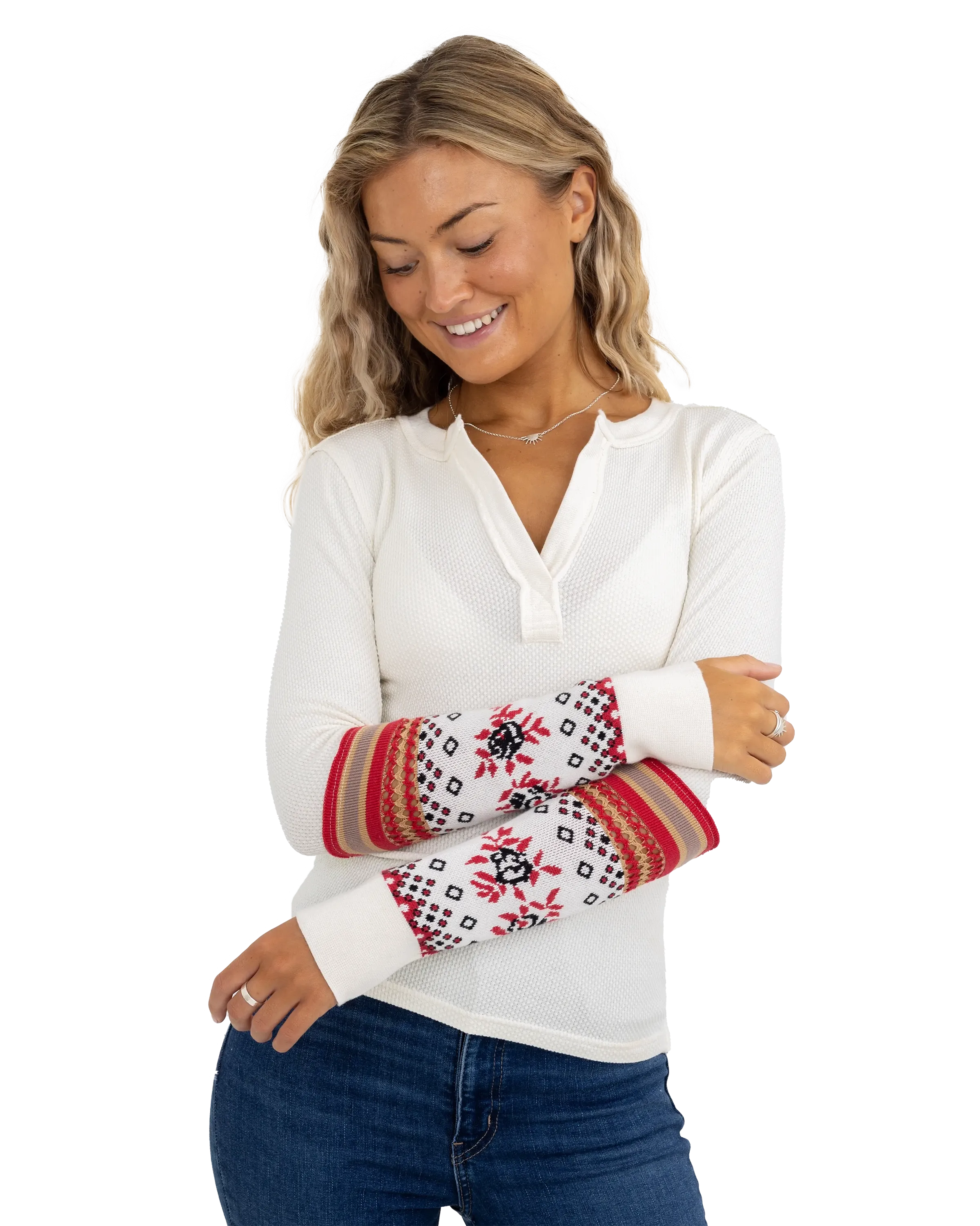 Mikah Layering Cuff Top in Cream Combo