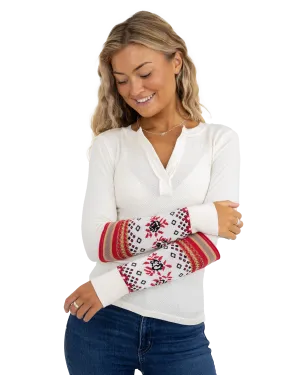 Mikah Layering Cuff Top in Cream Combo