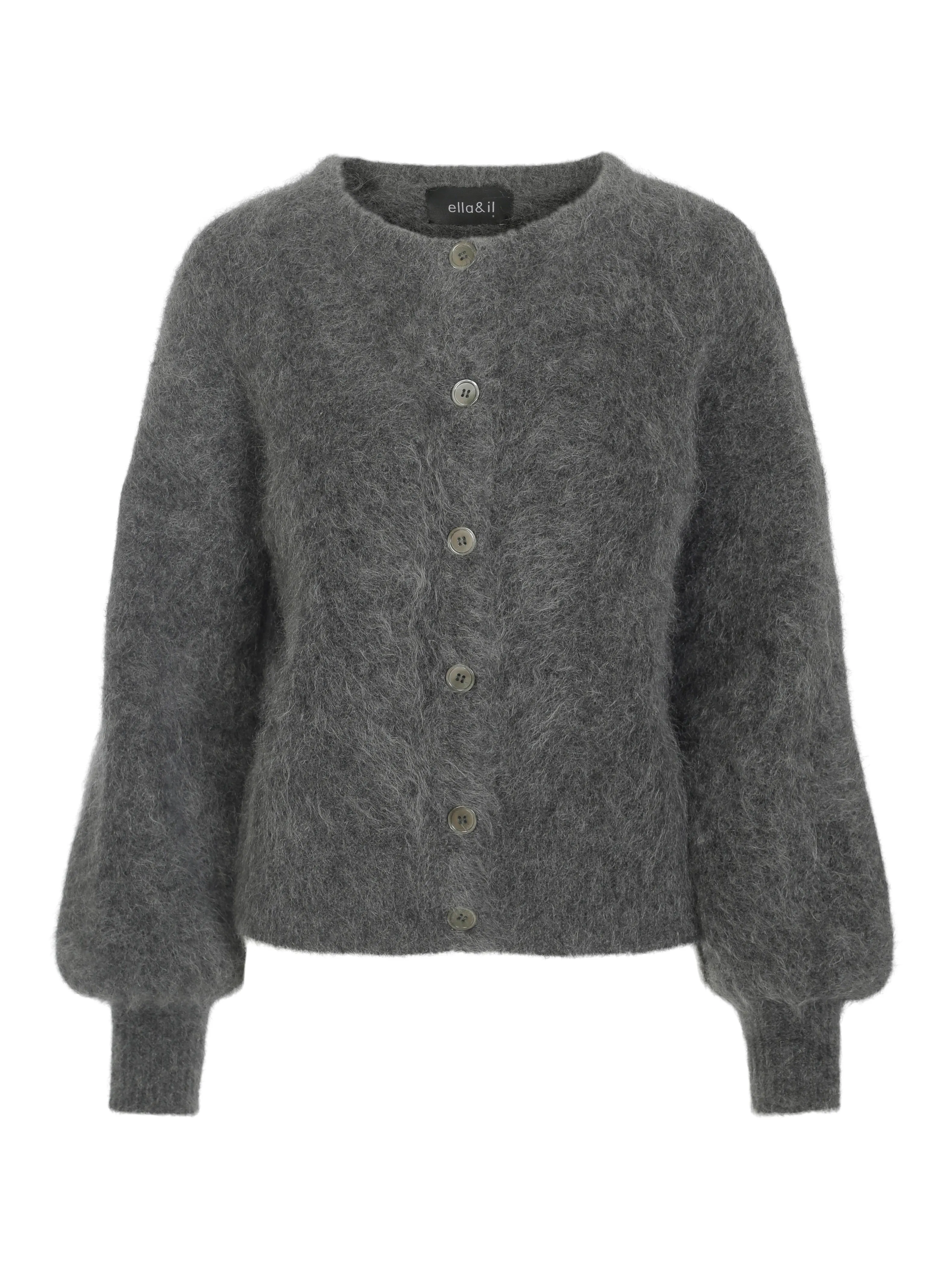 Mindy Mohair Cardigan - Charcoal Grey
