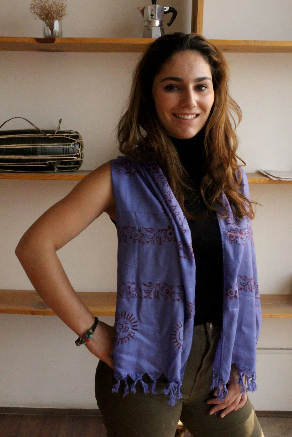 Mini Om Cotton Prayer Scarf