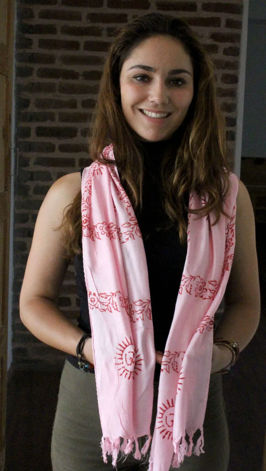 Mini Om Cotton Prayer Scarf