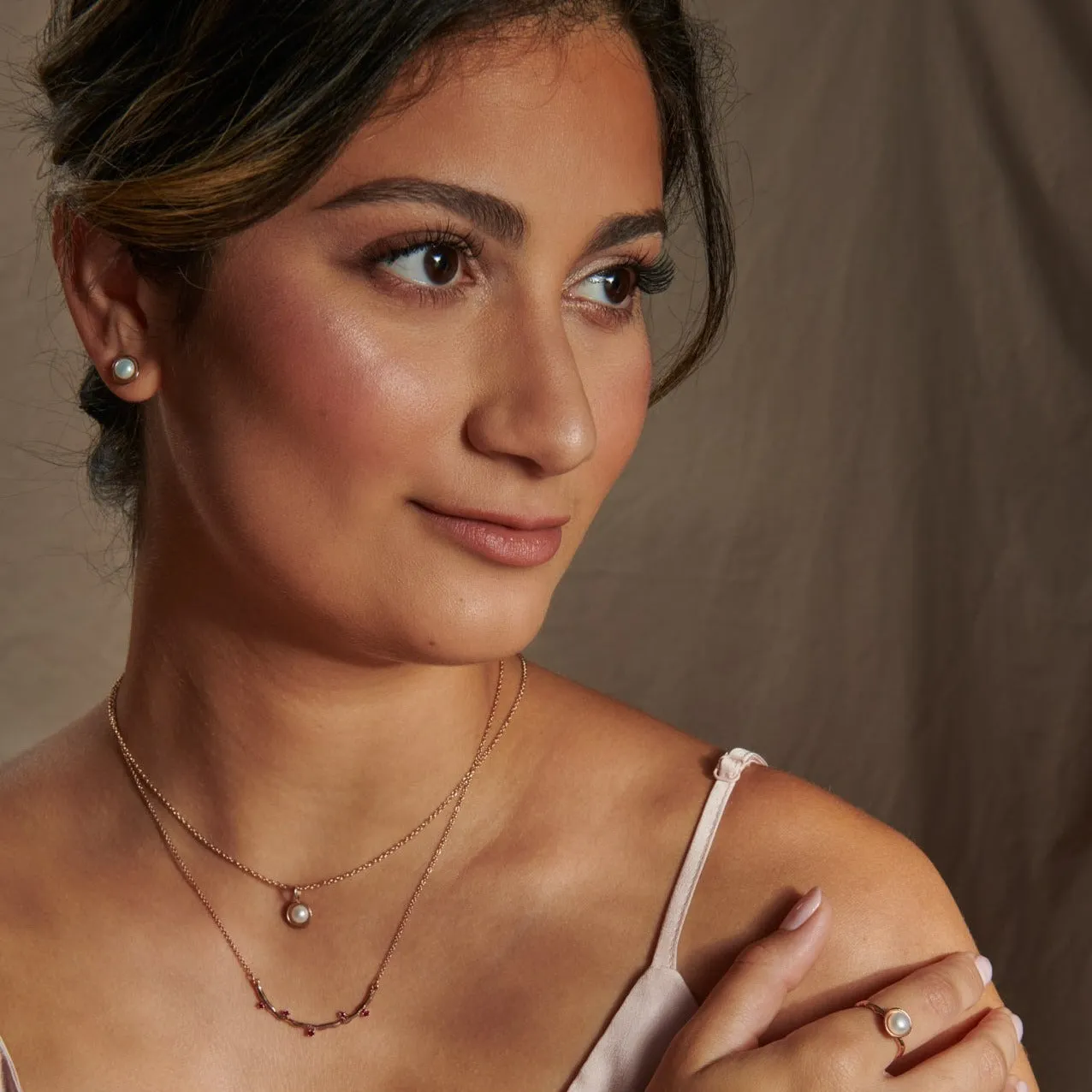 Mini Pearl Pendant - Gold