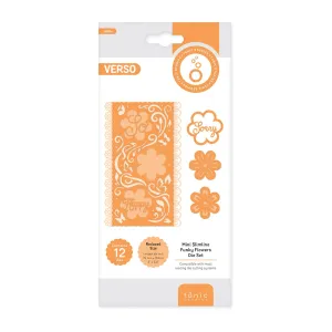 Mini Slimline Funky Flowers Die Set - 5068E