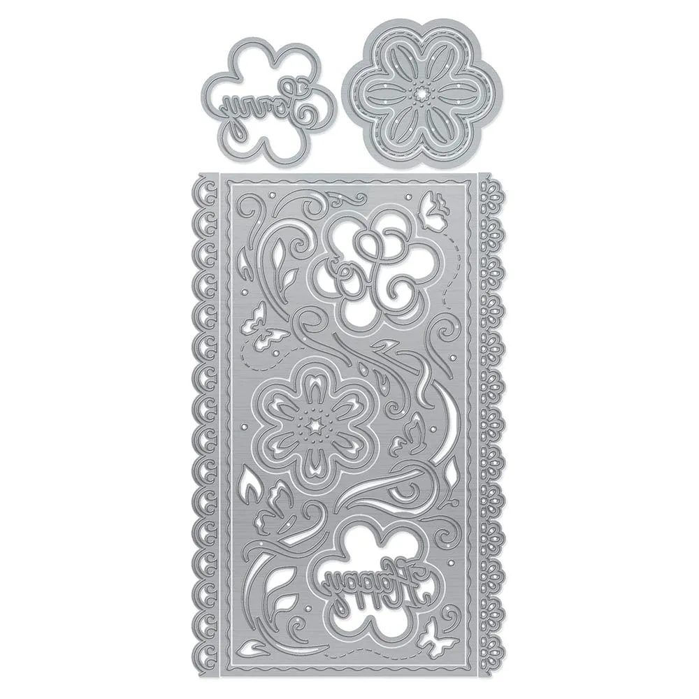 Mini Slimline Funky Flowers Die Set - 5068E