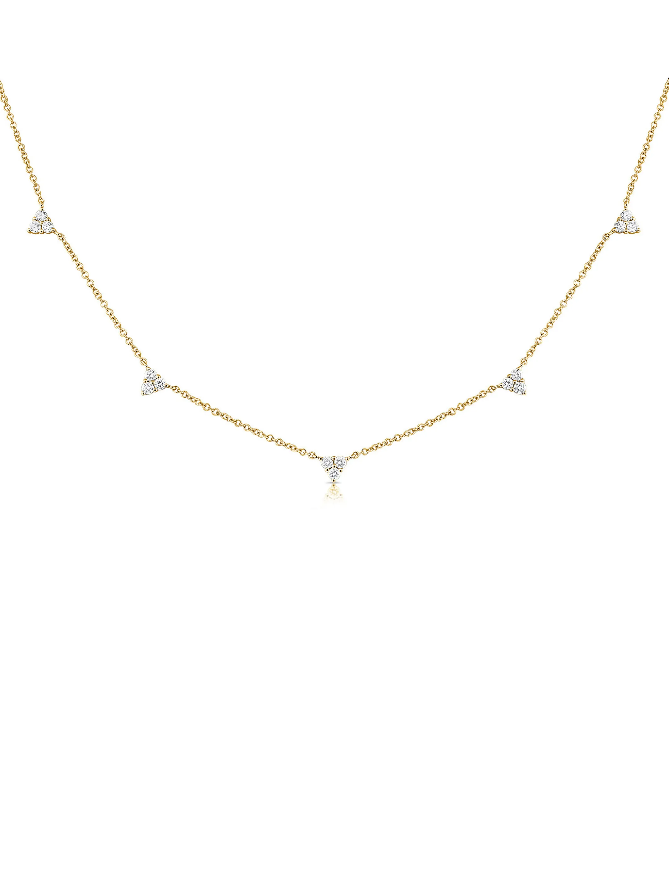 Mini Trio Diamond Layering Necklace 14K