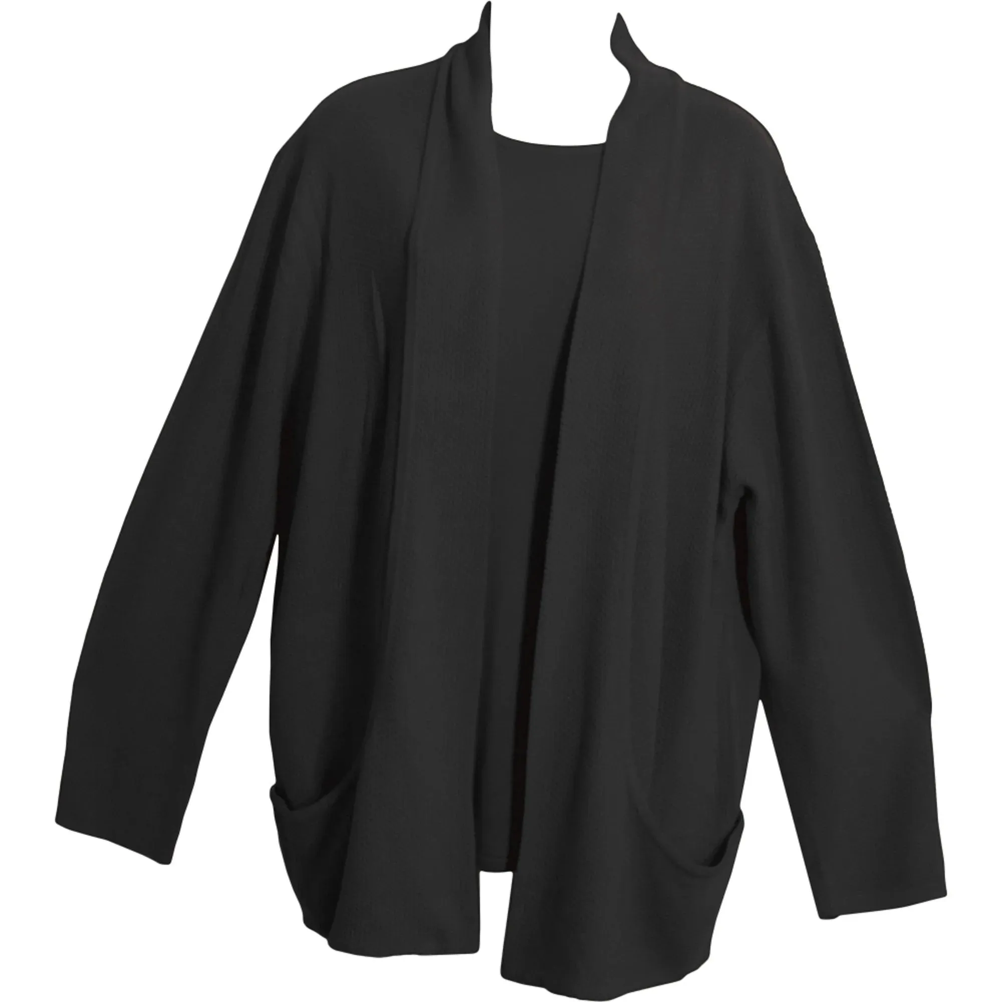 Missy Plus Open Front Knit Two-Piece Cardigan knit Sweater Outerwear Blouse Set