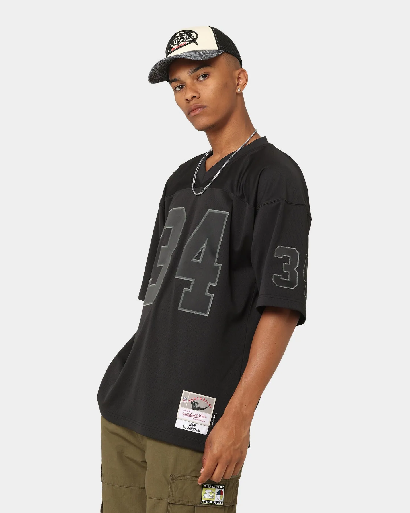Mitchell & Ness Bo Jackson Los Angeles Raiders '88-89 Triple Black Legacy Jersey Black