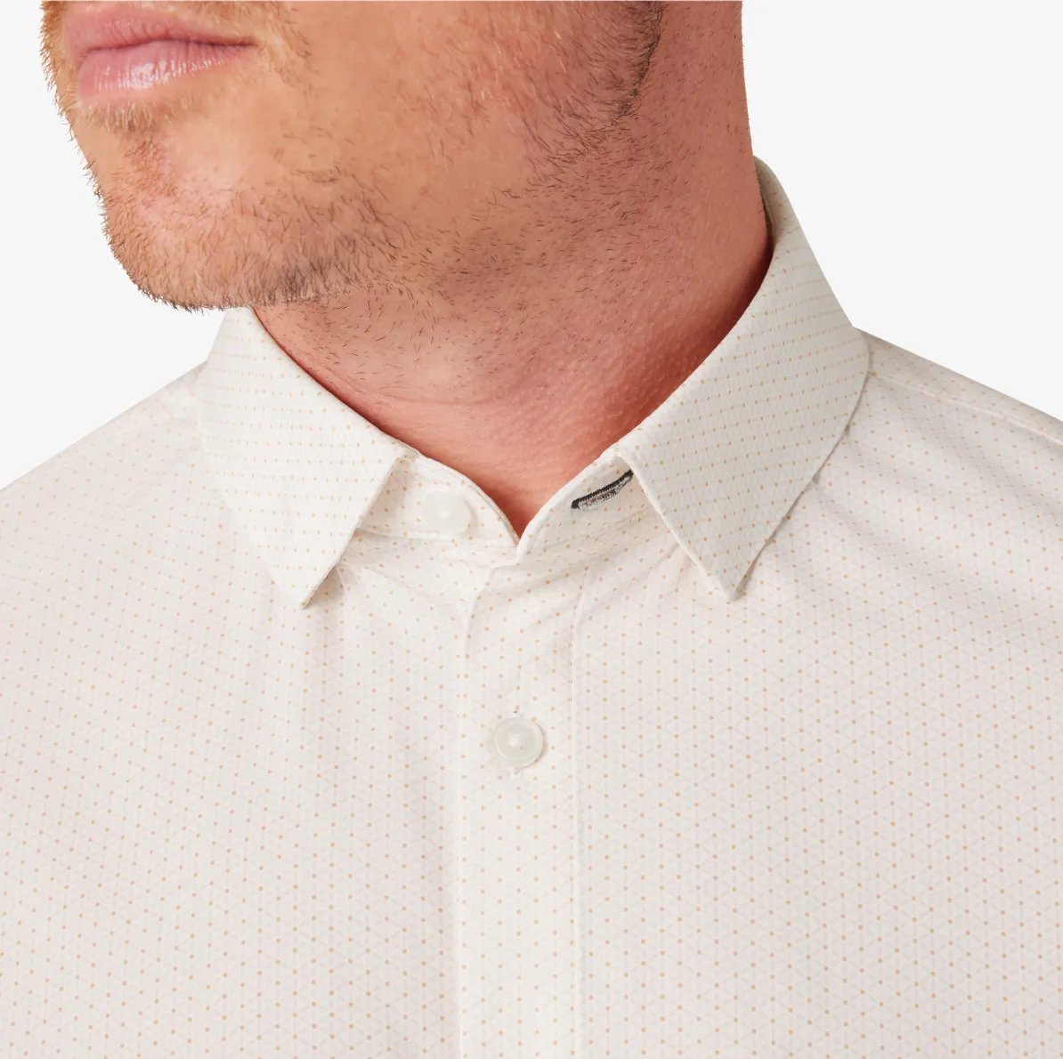 Mizzen   Main Leeward SS Dress Shirt Orange Dot