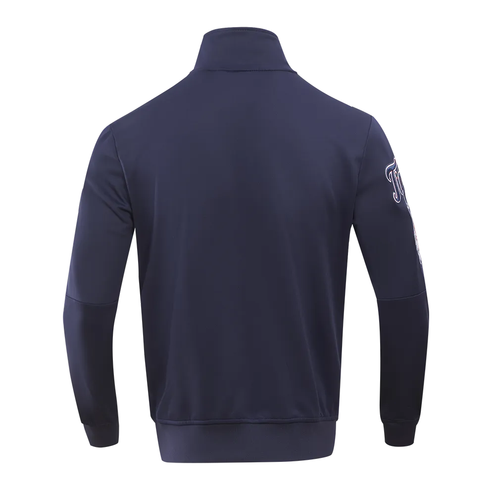 MLB DETROIT TIGERS PRO TEAM MEN'S TRACK JACKET (MIDNIGHT NAVY / ORANGE)