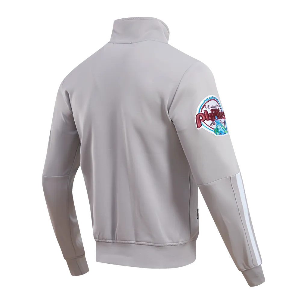 MLB PHILADELPHIA PHILLIES CLASSIC MEN'S TRACK JACKET (GRAY)
