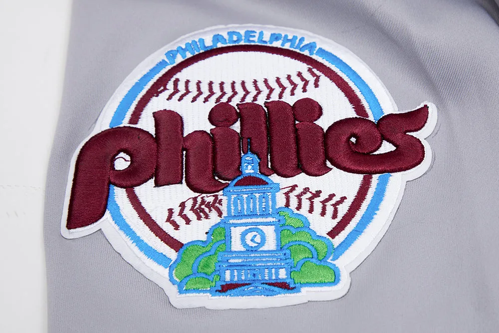 MLB PHILADELPHIA PHILLIES CLASSIC MEN'S TRACK JACKET (GRAY)