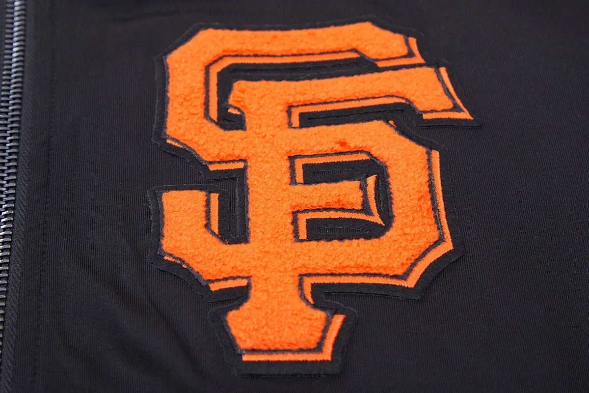 MLB SAN FRANCISCO GIANTS CLASSIC MEN'S TRACK JACKET (BLACK)