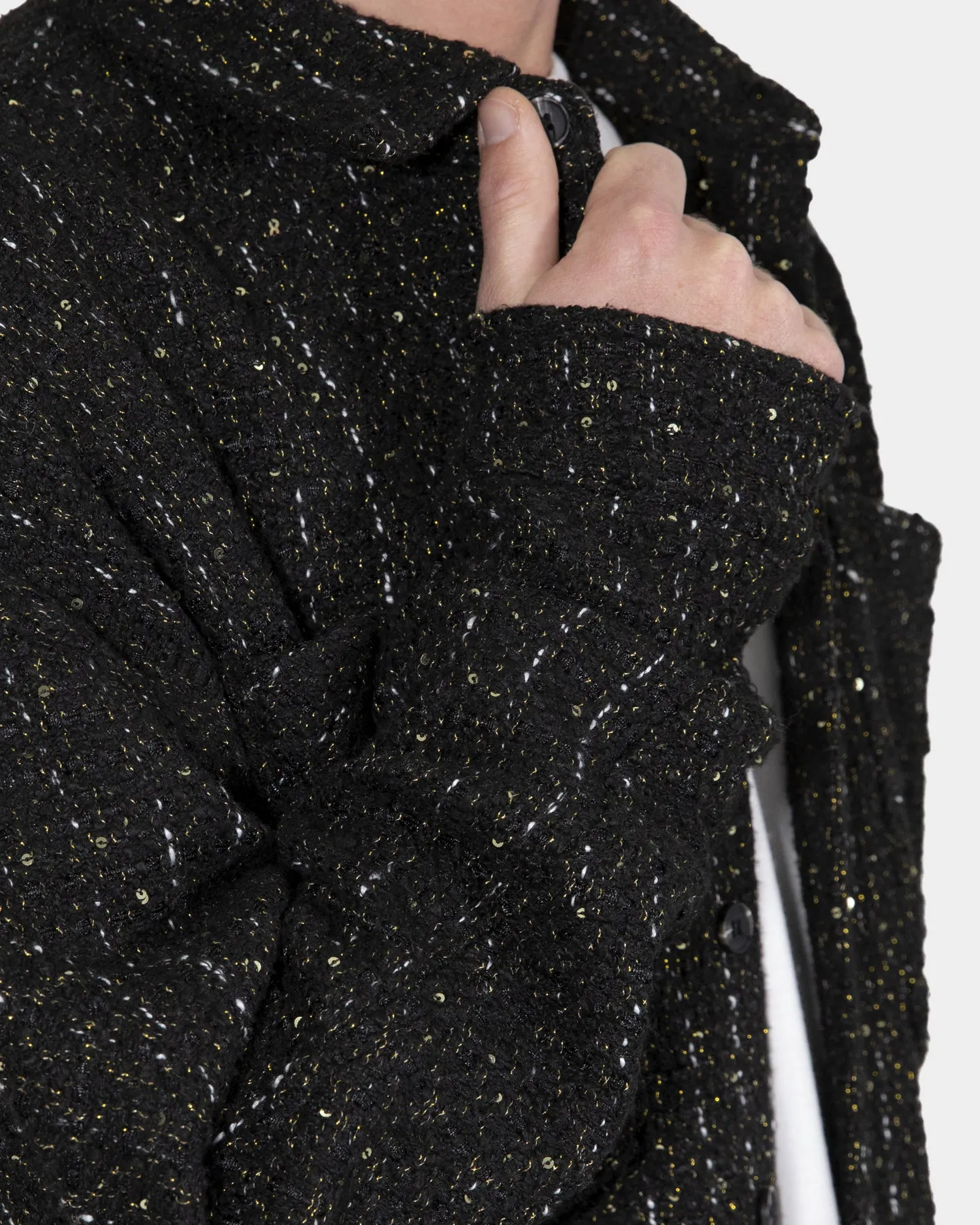 MNML Loose Woven Flannel Shirt Black