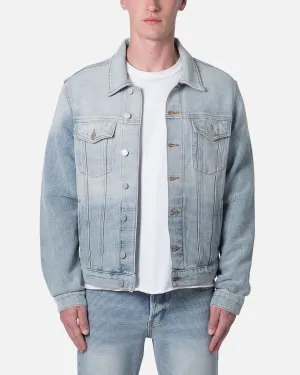 MNML Western Crosshatch Trucker Denim Jacket Blue