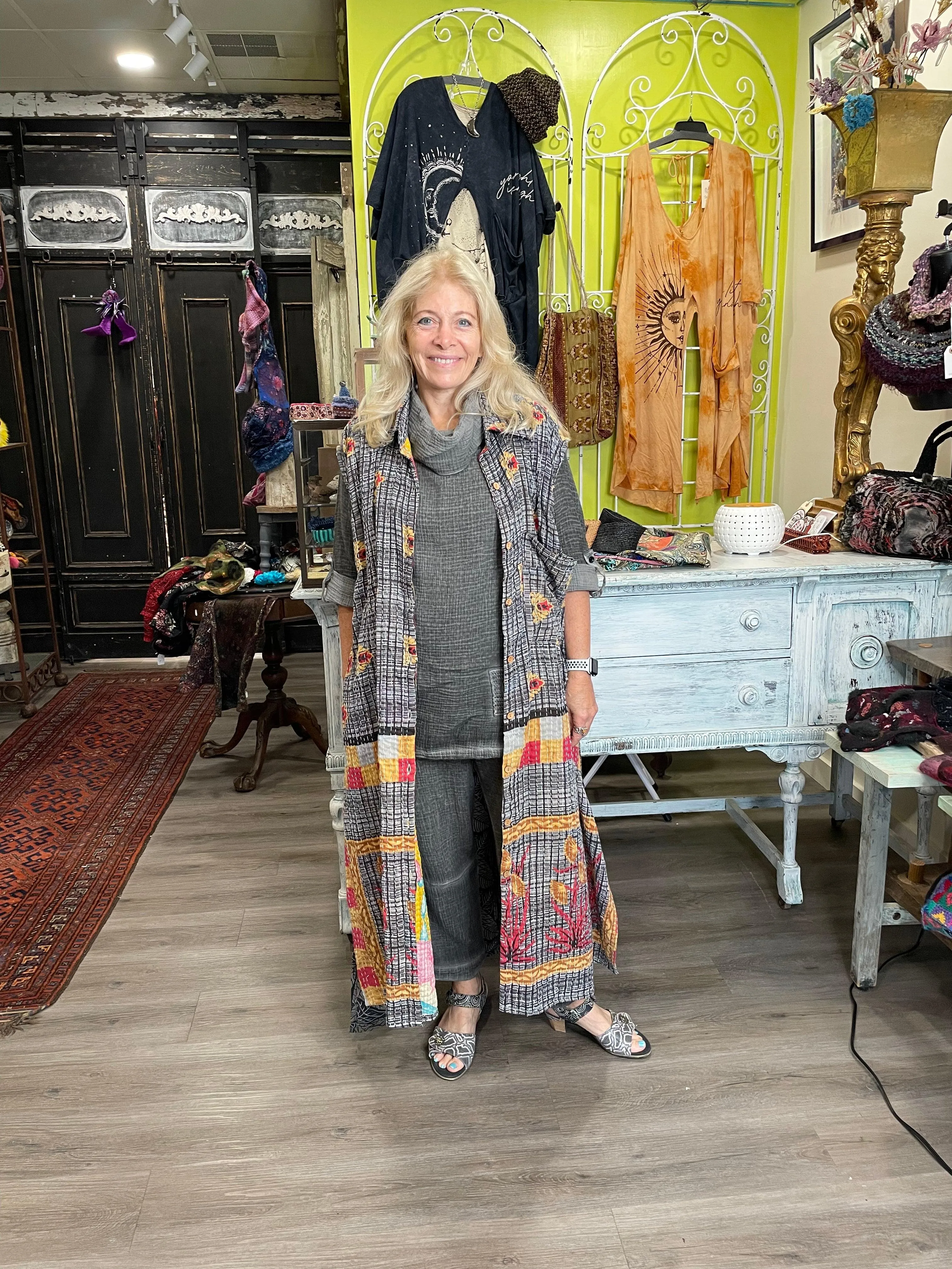 Mock Neck Double Gauze Tunic by Focus JG014