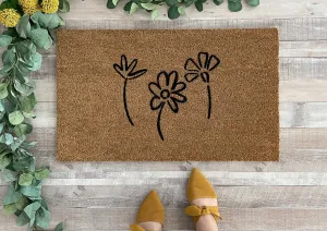 Modern Flowers Doormat