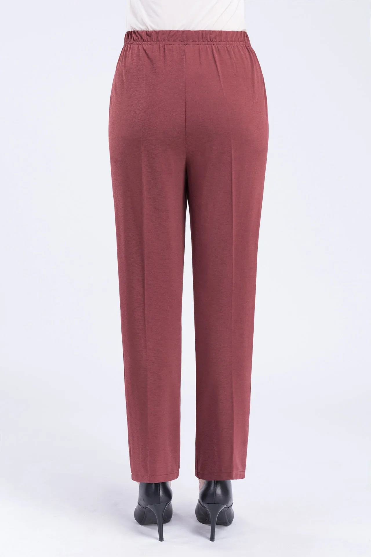 Mom Summer Thin Ankle-Length Pants Casual High Waist Plus Size Ice Silk Straight Elderly Women Elderly Pants