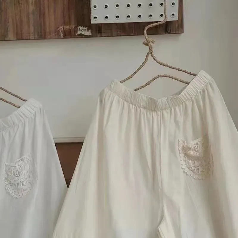 Mori Layering Three Quarter Cotton Linen Pants