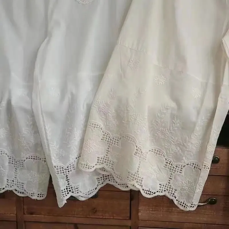 Mori Layering Three Quarter Cotton Linen Pants