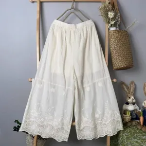 Mori Layering Three Quarter Cotton Linen Pants