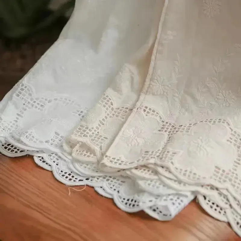 Mori Layering Three Quarter Cotton Linen Pants