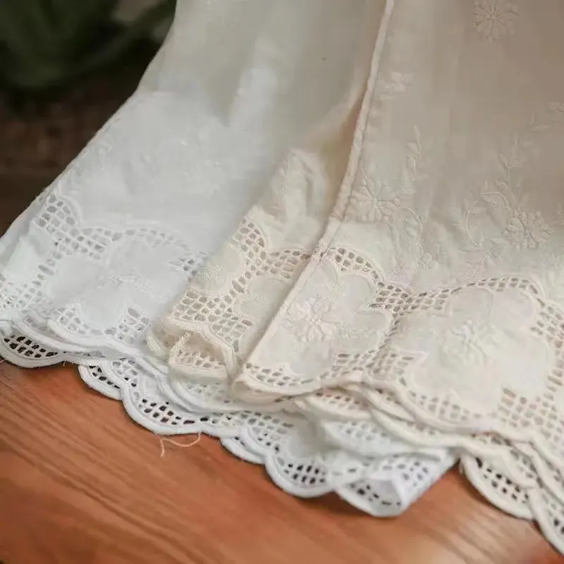Mori Layering Three Quarter Cotton Linen Pants