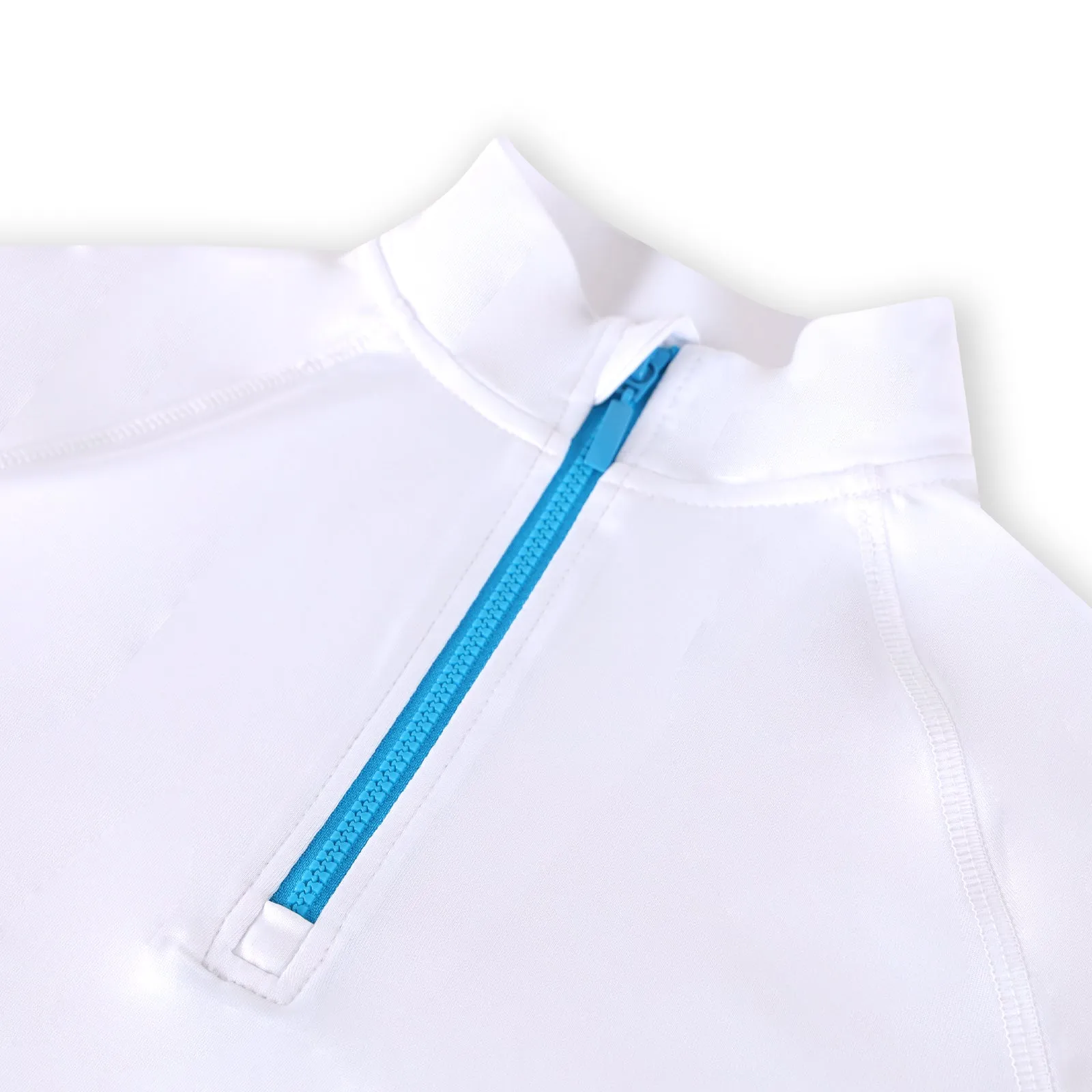 #Moroccan Morning White Half-Zip Pullover