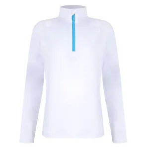 #Moroccan Morning White Half-Zip Pullover