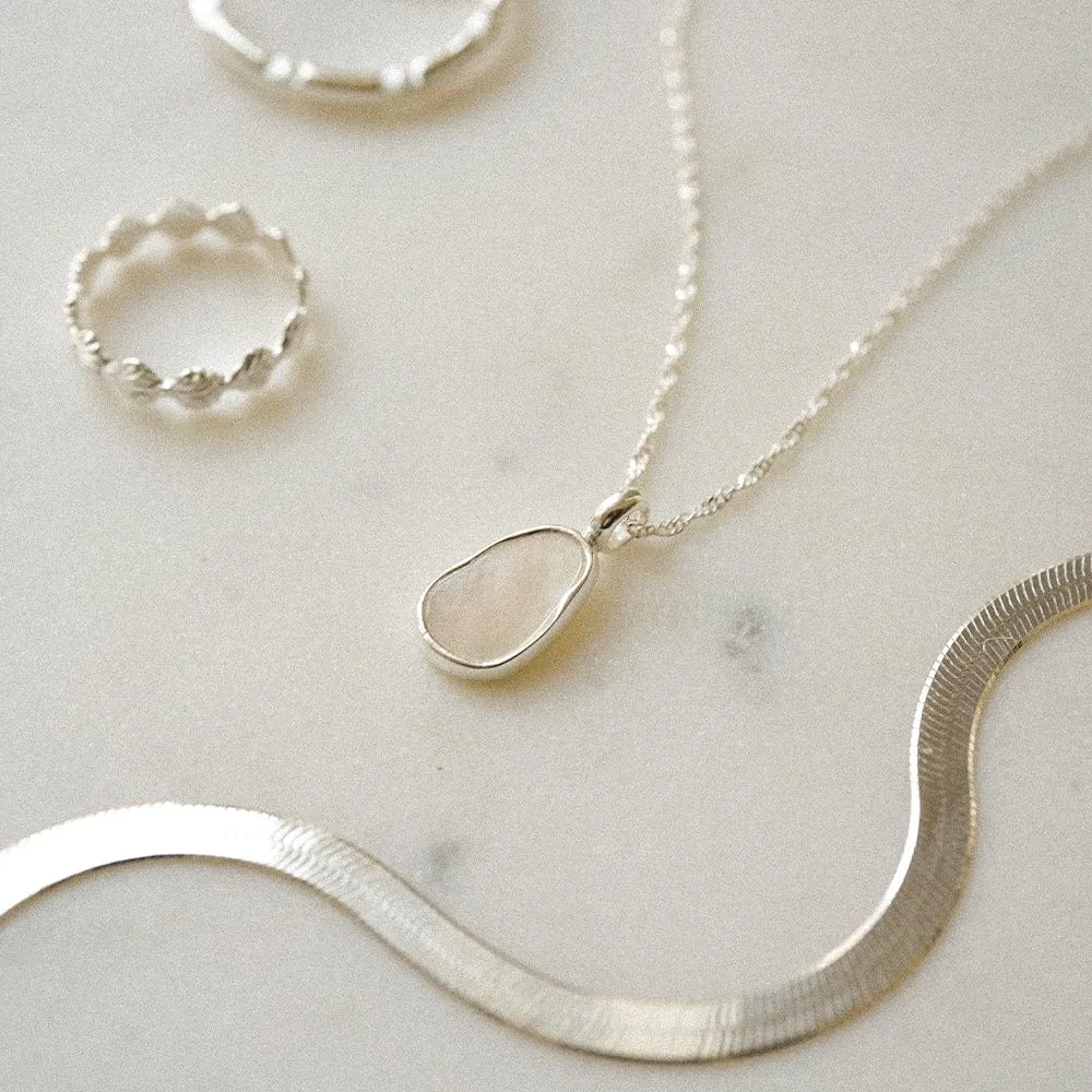 Mother of Pearl Layering Set Sterling Silver