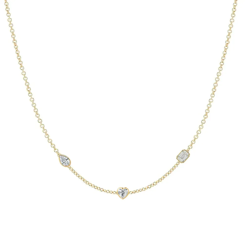 Multiple Fancy Shape Layering Necklace