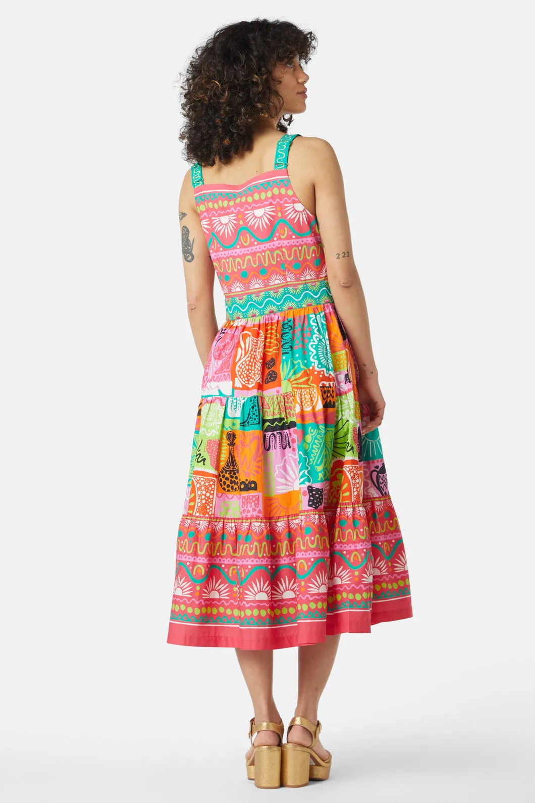 Museum Visit Tiered Dress