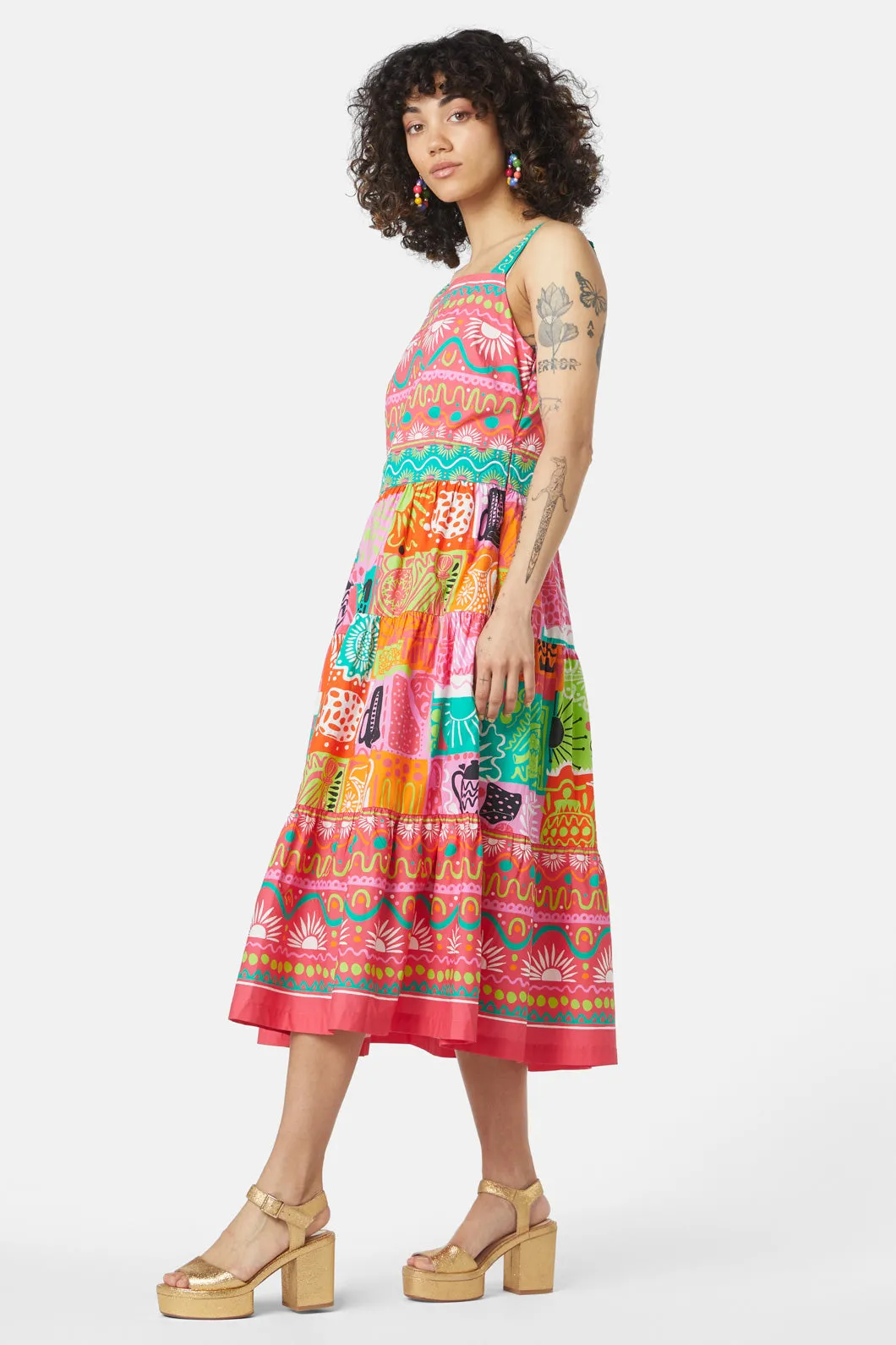 Museum Visit Tiered Dress