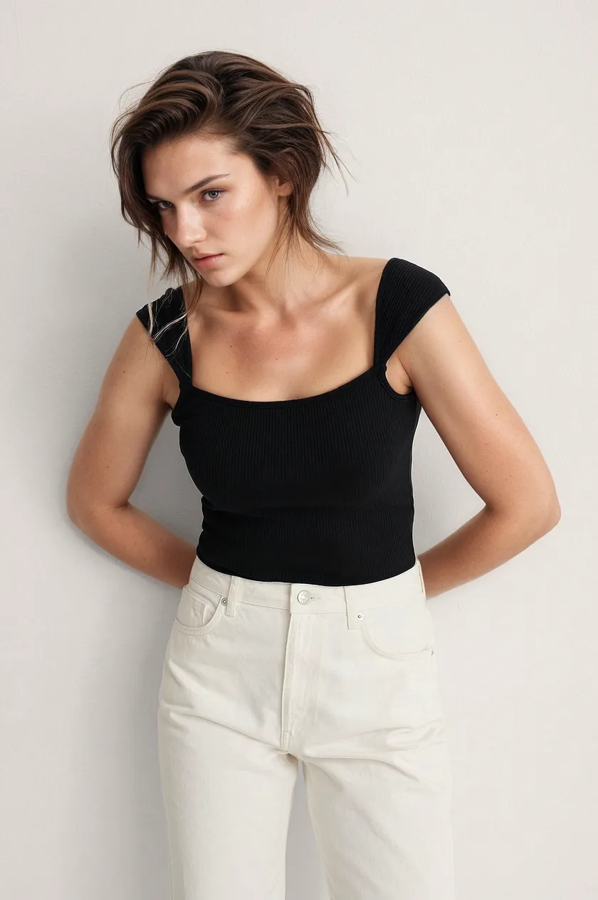 MWB Square-Neck Singlet Top
