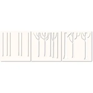 Narrow Tree Trunks Stencil Set