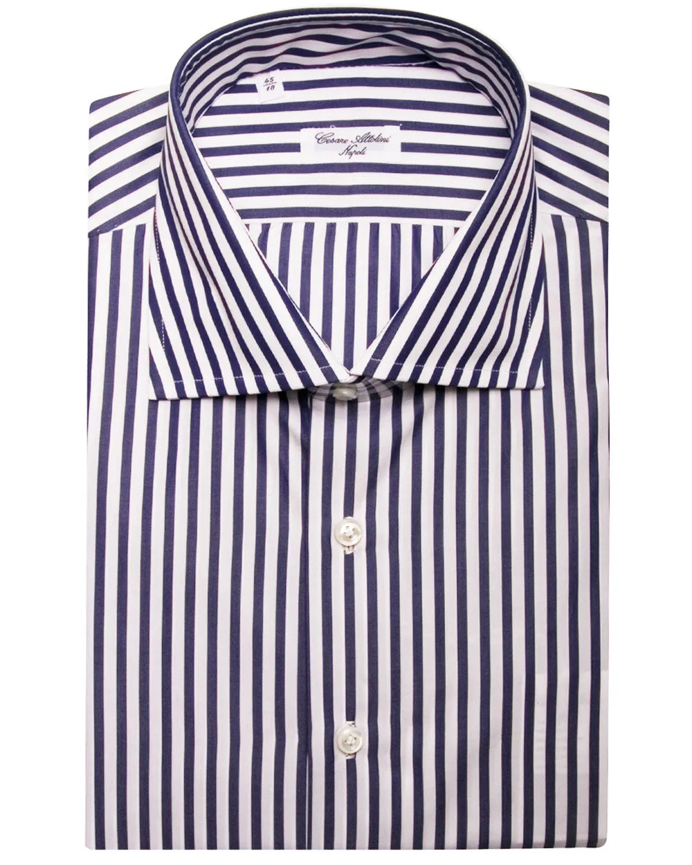 Navy and White Stripe Sport Shirt