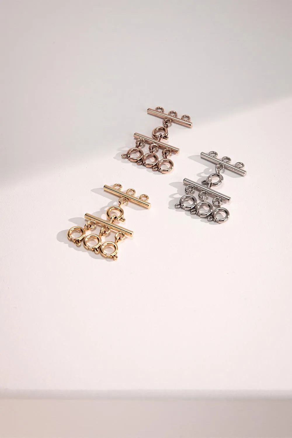 Necklace separator for layering Rose Gold