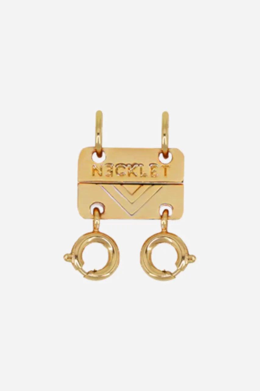 Necklet Stainless Steel Gold Double Layering Clasp